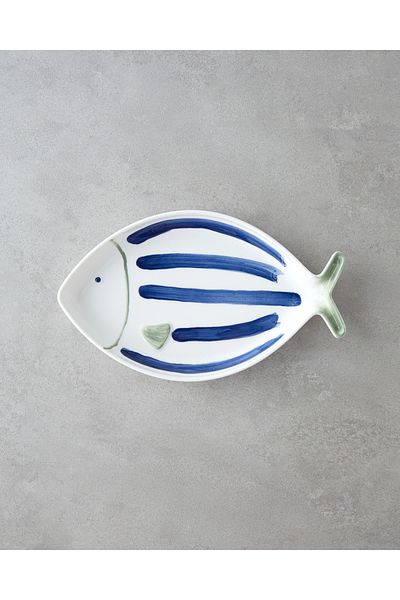 English Home Marinique Porcelain Boat Plate 26.5 cm Blue-Green