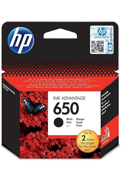 HP 650 Black Original Ink Advantage Cartridge - CZ101AK