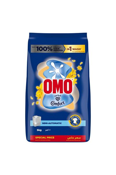 Omo Semi-Automatic Laundry Detergent Powder, Touch of Comfort 5 kg