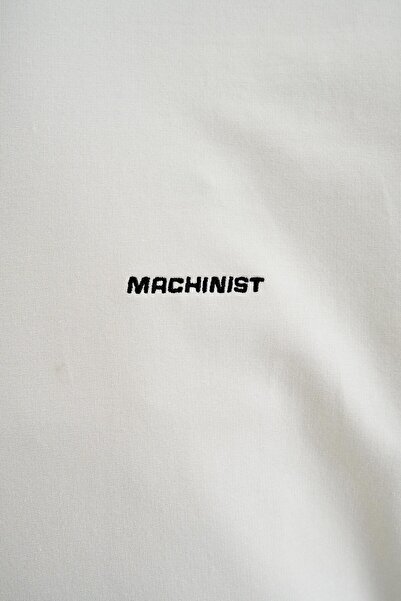 Machinist Men's Patch and Stitch Details Oversize Space Gray T-Shirt