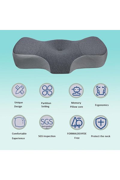 COOYA Contour Memory Pillows for Relieving Neck Pain, Cervical Pillows for Sleeping