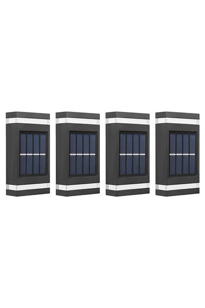 NEXTLY Set 4 X Lampa Decorativa Cu Incarcare Solara , Pentru Perete/gard, Senzor De Lumina, 6