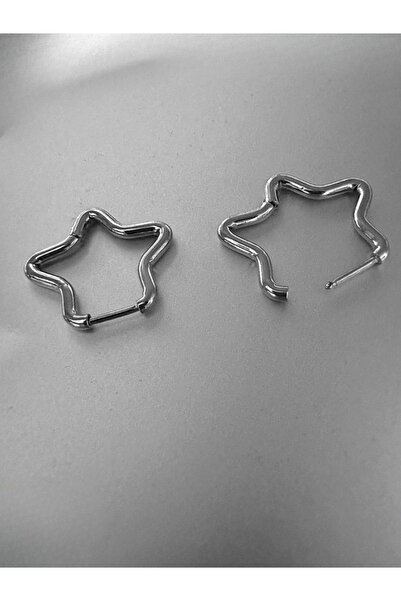 MAZEN Cerrahi Çelik Yıldız Figürlü Kararmaz Küpe