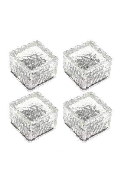 NEXTLY Set 4 Lampi Solare De Exterior , Din Sticla, Pentru Gradina, Alee, Scari, Senzor De Lumina