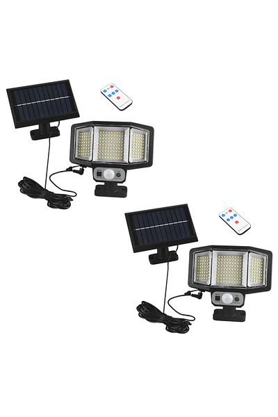 NEXTLY Set 2 X Lampa Cu Incarcare Solara , 161 X Led Smd, Senzor De Miscare Si Lumina, 3 Moduri