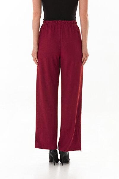 Fulla Moda Bürümcük Kumaş Beli Bağlamalı Pantolon