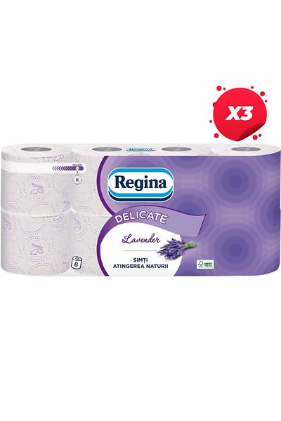 ReginaU X3-REGINA HARTIE IGIENICA 8ROLE 3STRATURI LAVANDA