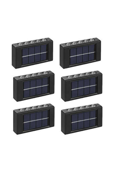 NEXTLY Σετ 6 διακοσμητικών φωτιστικών τοίχου/φράχτη με ηλιακή ενέργεια και αισθητήρα φωτός, 10
