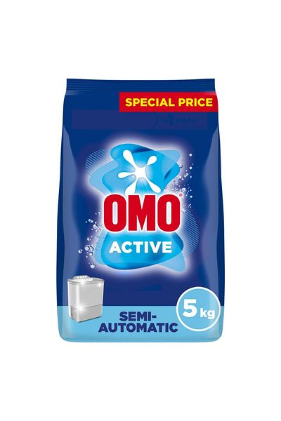 Omo Semi-Automatic Powder Laundry Detergent, Active 5 kg