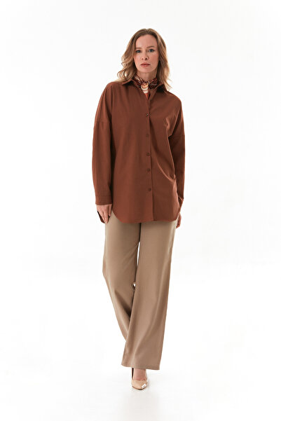 Fulla Moda Basic Terikoton Kumaş Gömlek