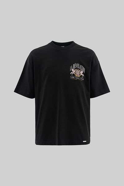 Machinist Men's La Revelation Printed Oversize Black T-Shirt