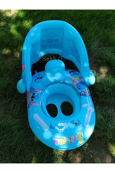 Funlas Baby Pool Float for Age 1-4 Years Dinosaur Infant Swimming Ring with Sticker Fitted Sea Ring