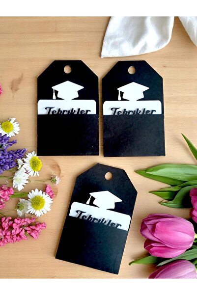Armada 15 Adet Mezuniyet Kepli Not Kağıtlı Tebrikler Yazılı Hediye Etiketi ( ...