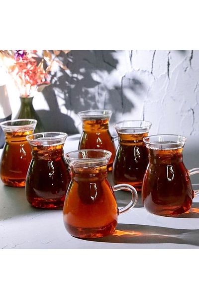 AROW Glass 6-Piece Tea Cups Pattern2