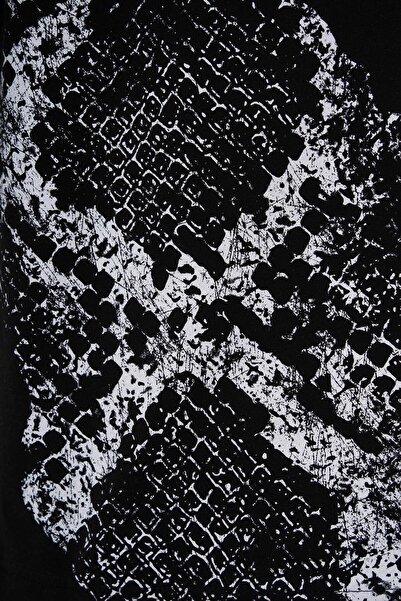 Machinist Ανδρικό μπλουζάκι με στάμπα κροκόδειλου oversized μαύρο