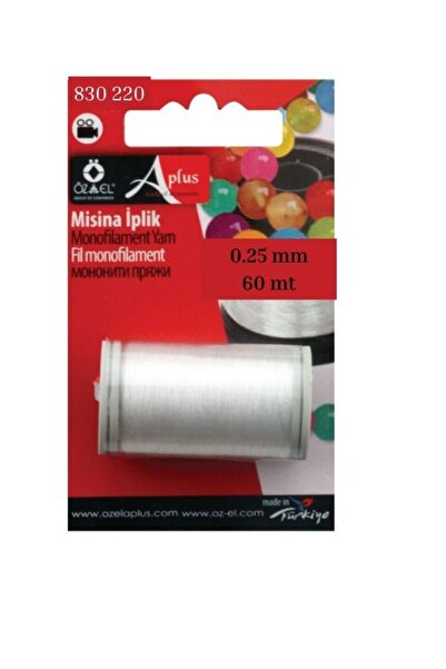 ÖZ-EL AŞ Misina Örgü Ipi Hayalet Iplik Görünmez Ip Mini Makara 60 Mt 0.25 mm 830 220