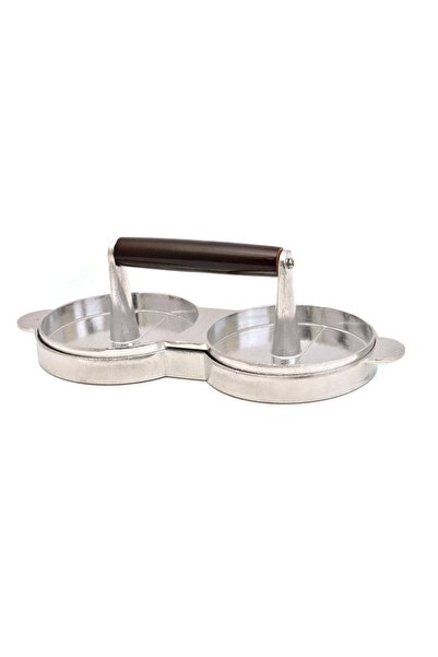 Generic مكبس برجر دبل لقطعتين بيد خشبيه