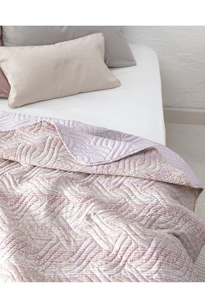 Madame Coco Burnel King Size Printed Bedspread - Plum