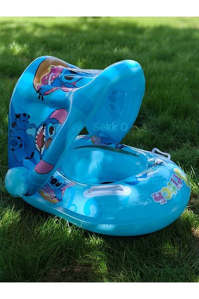 Funlas Baby Pool Float for Age 1-4 Years Dinosaur Infant Swimming Ring with Sticker Fitted Sea Ring
