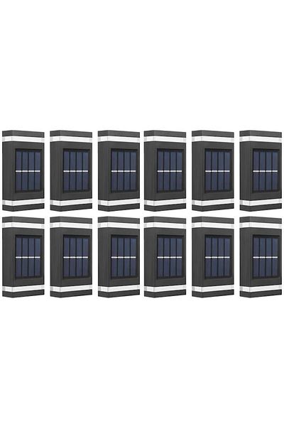 NEXTLY Set 12 x lampa decorativa cu incarcare solara NEXTLY, pentru perete/gard, negru