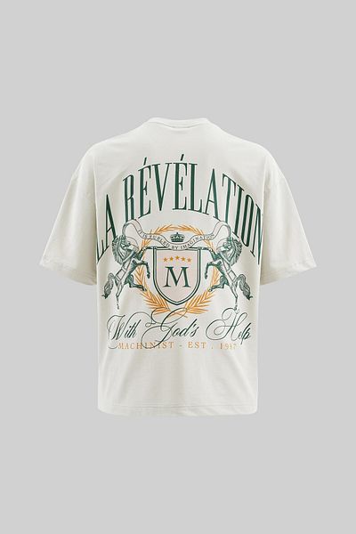 Machinist Men's La Revelation Printed Oversize Space Gray T-Shirt
