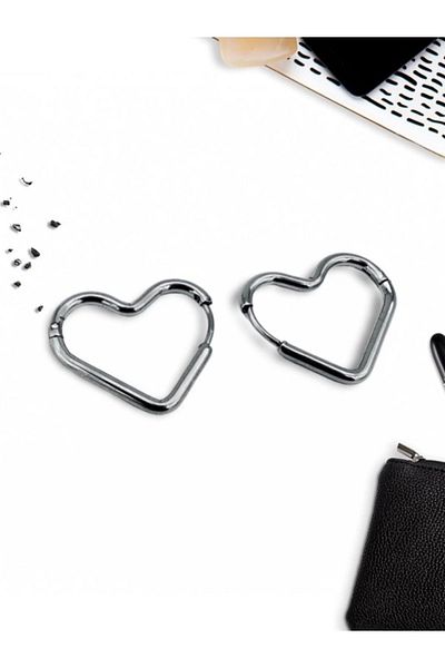 MAZEN Surgical Steel Heart Model Earrings 316L Non-Tarnish Earrings