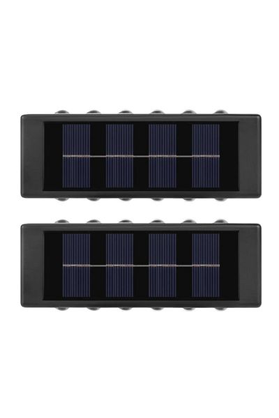 NEXTLY Set 2 X Lampa De Exterior Decorativa Cu Incarcare Solara , Pentru Perete/gard, Senzor