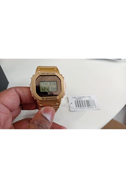 Casio G-Shock Watch - DWE-5600HG-1DR Gold Dial, Gold Band