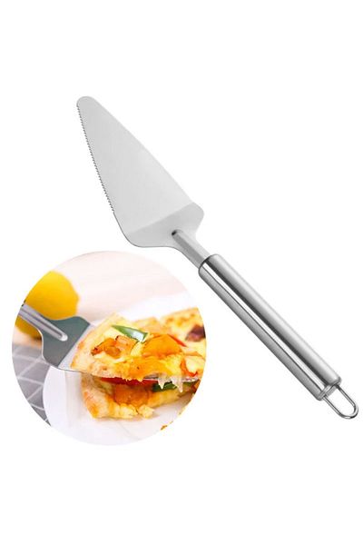 Muchmy 2 Pcs Stainless Steel Pizza Knife Cake Shovel Stylish Household Party Wedding Server Spatula