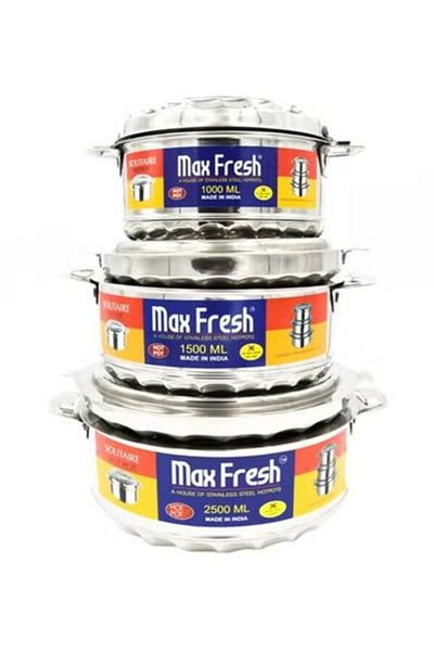 maxfresh Max Fresh Swift Belly 3-Piece Cookware Set 1 - 1.5 - 2.5 Liter Silver