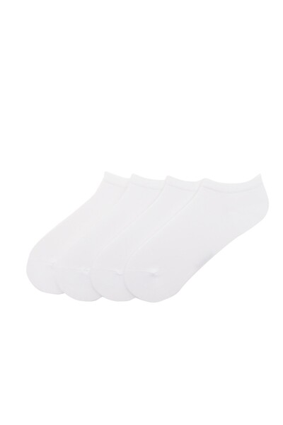 Pull & Bear 4’lü kısa beyaz çorap paketi