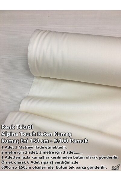 Renk Tekstil Alpina Touch Pamuklu Keten Metrelik Kumaş - Hobi - Kılıf - Ceket...
