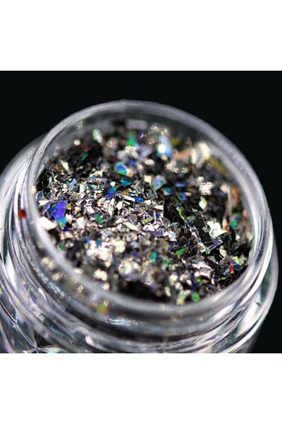 Kajol Beauty Glitter flake pigment for makeup and body art PK156 (holographic black) KAJOL Beauty™, <0.25g