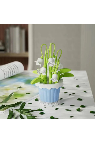 Choice6 زنبق الوادي، مكعبات بناء للتجميع، ألعاب أطفال، هدايا، زهور دائمة لتزي...