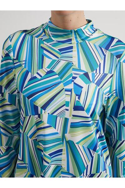 LC Waikiki LCW DREAM Dik Yaka Desenli Kadın Tesettür Mayo Takımı (S5)