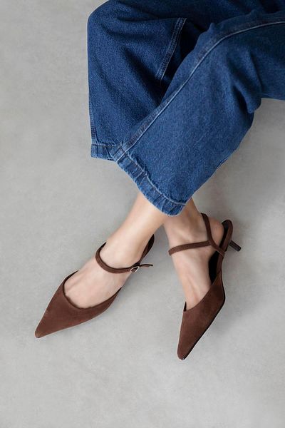 STRASWANS Melvin Women's Heeled Suede Shoes Brown