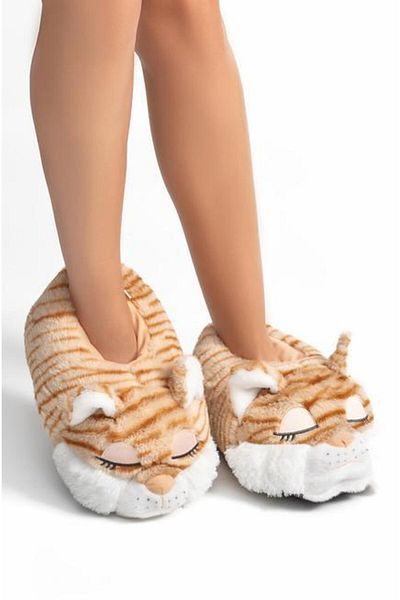 Twigy Pompik Γυναικείες Παντόφλες Animal Yellow 36/41