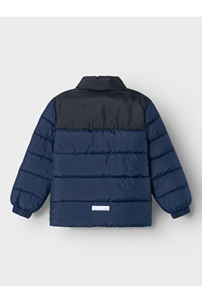 name ıt Тъмносиньо пухено яке за момче с яка стойка Name It 13228720