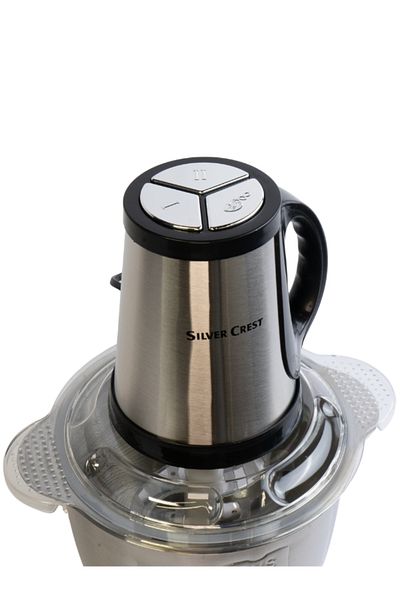 Silver Crest 3L Food Chopper – 400W Power | 6 Stainless Steel Blades | 3 Speeds | Detachable Bowl