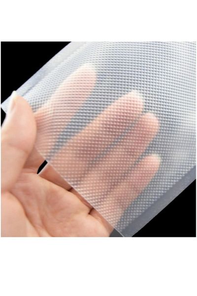 T.M.Q.G 25x35 Cm - 50 Pieces Serrated Vacuum Machine Bags Home Type