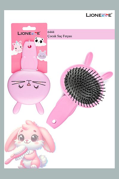 Lionesse Hair Brush Pink Rabbit 6444