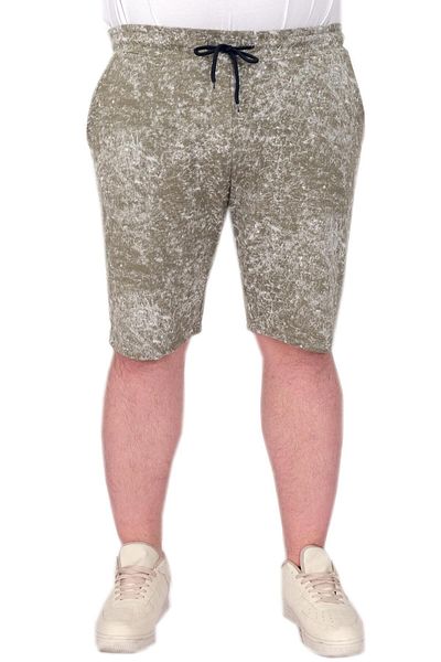 ModeXL Mode XL Ανδρικό σορτς μεγάλου μεγέθους με στάμπα 20037s Χακί
