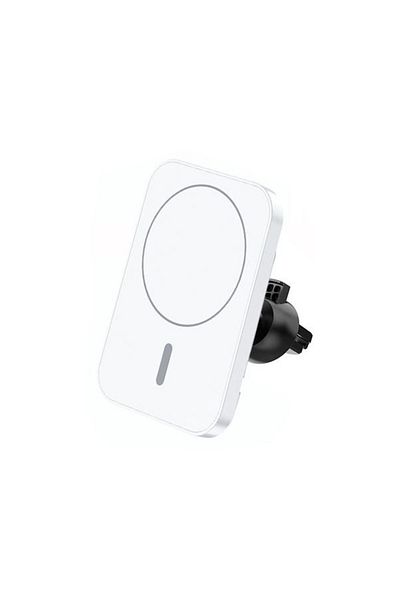 REDz Accessories Suport auto magnetic, MagSafe, pentru grilă, fără încărcare, rotativ, alb