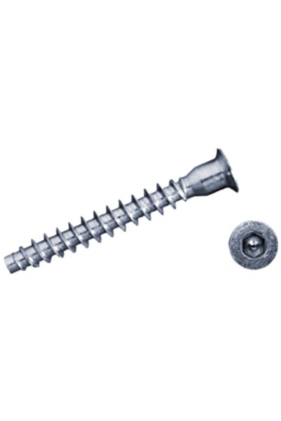 flores Surub de cuplare, pentru pal, cu cap inecat, din otel, zincat alb, 7 x...