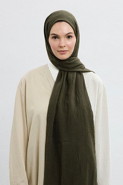 Qef Bamboo Shawl Khaki Green