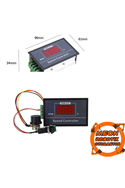 Meon Robotik Otomasyon 6-60V 30A Dc Pwm Motor Hız Kontrol Devresi