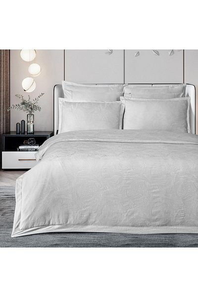 Sarev Borendo King Size (King Size) 100% Cotton Satin "300 Tc" Duvet Cover Gray