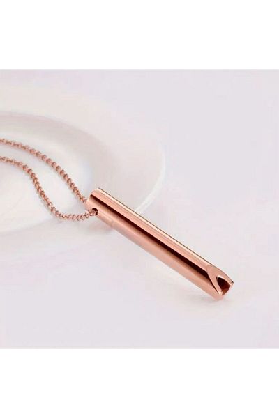 sulyra Meditation Panic Attack Relaxing Calming Steel Necklace Rose Gold