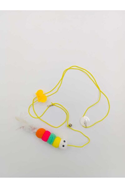 fy shop Elastic Self Adhesive Worm Cat Fishing Rod Toy