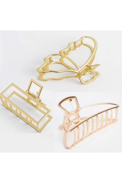 Generic Multi Design Minimalist Metal Hair Claw Clips for Women, Hair Catch Banana Clips Clutchers Clamp Hai